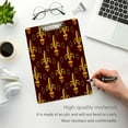thumbnail image 5 of FMSHPON Fleur De Lis Flower Floral Print Clipboard Hardboard Wood Nursing Clip Board and Pull for Standard A4 Letter 13x9 inches, 5 of 8