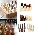thumbnail image 2 of 32 Pcs Wooden Chess Pieces Portable International Chess Pieces Tournament Chess Figures Hand Carved Chessmen, 2 of 8