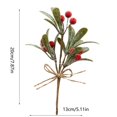 thumbnail image 4 of TIELUTT Couronne de Houx de Cueillette de Baies Rouges Pomme de Pin Couronne de Fleurs de Glycine Fleurs Chaudes Fleurs en Soie Fleurs d'Œillet Support de Fleurs de Mariage, 4 of 8