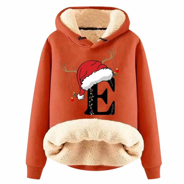 WILLBEST Sudadera Deportiva para Mujer, con Estampado de Letras Navideñas, de Lana, Cálida, Ideal para El Invierno Modelo 867 Grande