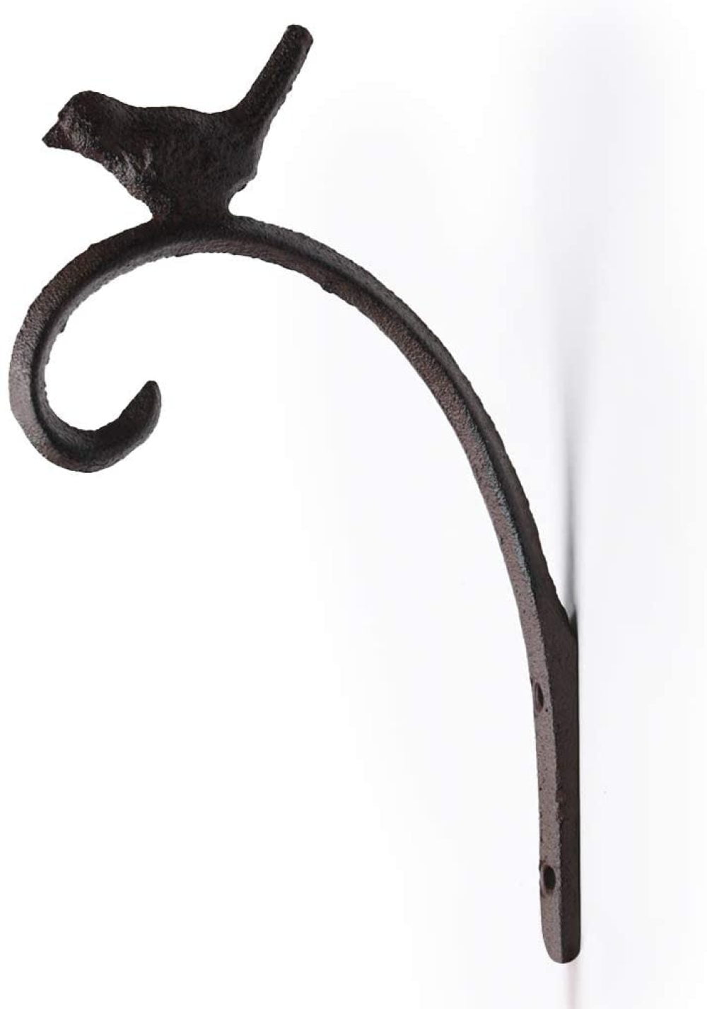 Cast Iron Ornate Owl Hanging Flower Basket Bracket Hook in 3 colours 