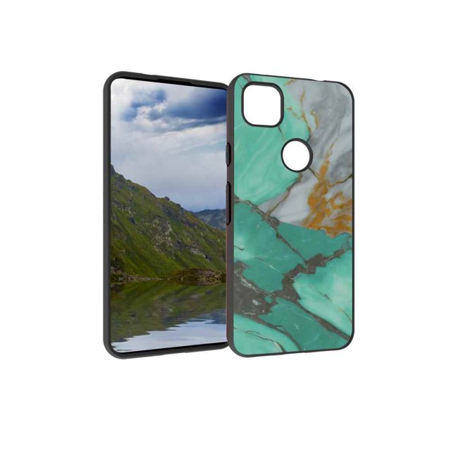 Compatible with Google Pixel 4A 4G Phone Case, Marble-7 Case Silicone Protective for Teen Girl Boy Case for Google Pixel 4A 4G