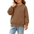 thumbnail image 4 of Tranfacy Kids Girls 0 to 4 Years Fall Hoodless Sweatshirts Solid Raglan Sleeve Long Sleeve Round Neck Casual Pullover Tops, 4 of 4