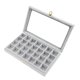 thumbnail image 3 of Caja De Joyería Organizador 28 Sección Moderna Joyería De s Mujeres De s Mujeres Para El Pendiente Colr Caja De Gris Gloria Estuche de joyería, 3 of 5