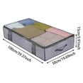 thumbnail image 3 of Underbed Storage Bags For Blankets And Clothes Non Woven Portable Closet Organizer Home Textile Storage, 3 of 7