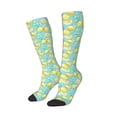 thumbnail image 2 of Haiem Yellow Lemon Socks, Funny Novelty Crazy Design Cotton Socks Sports Socks Knee High Socks For Men, Women,1Pairs - Gift For Working Friends, 2 of 9