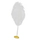 thumbnail image 2 of Pluma de avestruz blanca, pluma para firmas de libros de invitados de boda, soporte de metal dorado, 2 of 9