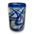 thumbnail image 4 of Blue Swirl Hand-Blown Glass | Mexican Drinking Tumbler (1Piece), 4 of 5