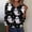 Multicolor 11, variant on Halloween Printed Tops for Women V Neck Quarter Button Long Sleeve Trendy Festival Party Top Multicolor 13 XXL