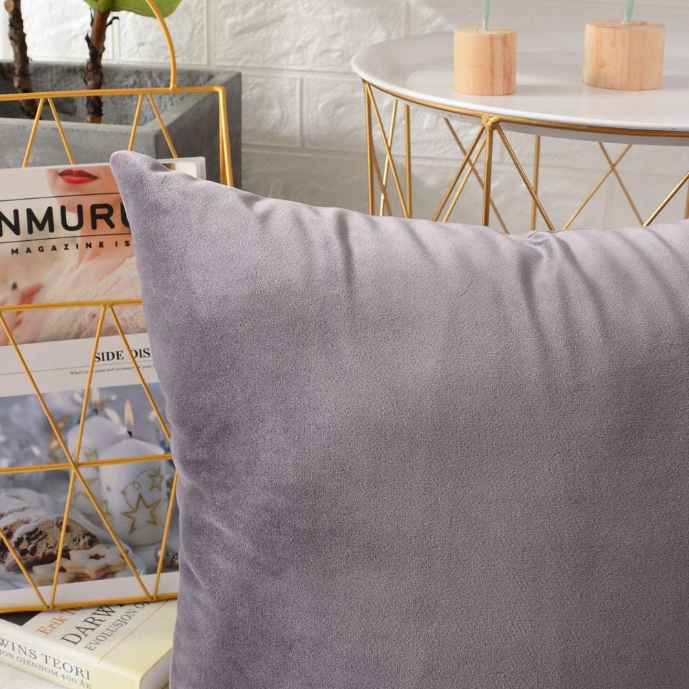 Lot De 2 Housses De Coussin Décoratives Pour Canapé De Salon, Housse De Coussin Carrée En Velours Côtelé Doux à Texture Patchwork (bleu ,55 X 55 Cm) | Leroy Merlin