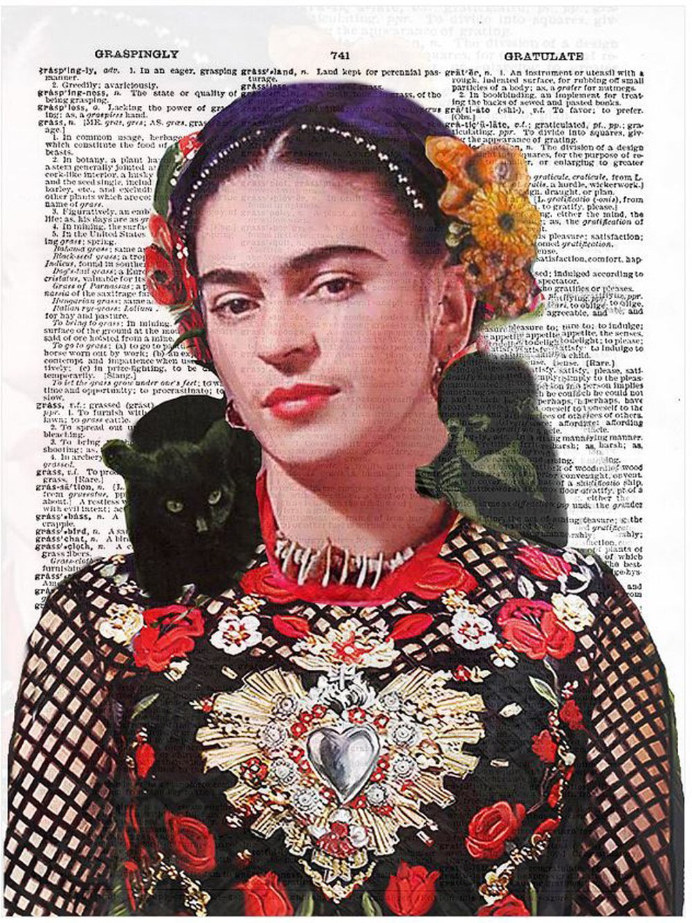 1940 by Frida Kahlo Art Print Poster 16x20 Self-Portrait with Cropped Hair  Antiquitäten & Kunst CO6981643