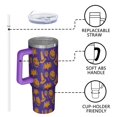 thumbnail image 4 of Halloween Witch Hats Bats and Pumpkins Tumbler with Handle and Lid,40oz Double Wall Vacuum Insulated Tumbler,Cups Gift for Women and Men, 4 of 7