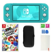 Nintendo Switch Lite in Turquoise with Mario Party and Accessories