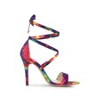 thumbnail image 3 of BLISSFUL STEP Women's Tie Dye Lace up Sandal Prom Open Toe Stiletto Heels Sandals, 3 of 8