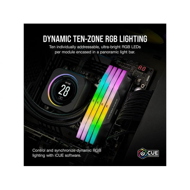 CORSAIR Vengeance RGB, 32GB (2 x 16GB) DDR5 6000 (PC5 48000