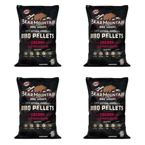 Bear Mountain BBQ Natural Hardwood Cherry Smoker Pellets, 20 lbs (4 Pack)