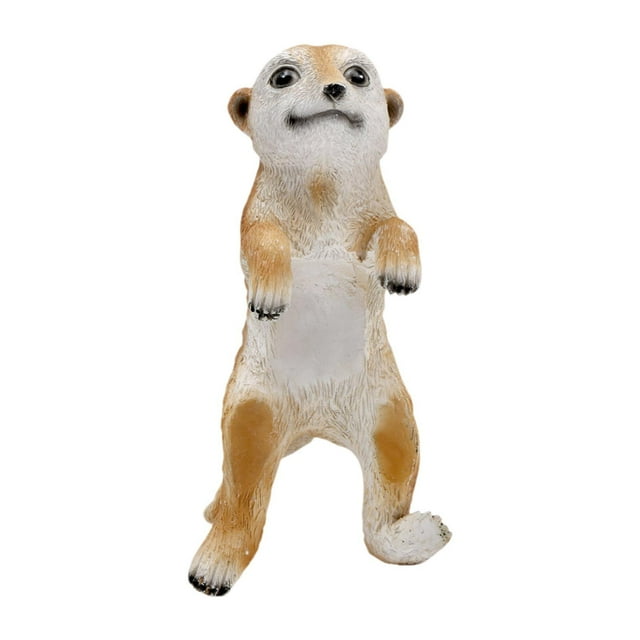 koolsoo Statue d'Animal de Jardin Meerkat Figurine pour Cour Table Porche B