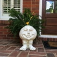 thumbnail image 2 of Homestyles Antique White Mama Petunia the Muggly Statue Humorous Face Planter Pot, 2 of 4