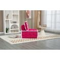 thumbnail image 5 of Living Room Single Sofa Chair, Modern Upholstered Armless Accent Chair with Rubber Wood Legs and Removable Pillow, Comfy Modular Leisure Sofa Lounge Chair Reading Lounge Chair for Bedroom, Red, 5 of 9