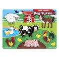 thumbnail image 1 of Melissa & Doug Wooden Peg Puzzle Farm Animals, 1 of 3