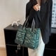 thumbnail image 5 of Bolso Moda Mujer Algodón Acolchado Totes Messenger Totes Gran Capacidad Suave (Verde), 5 of 8