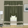 thumbnail image 2 of Darcy Green Solid Contemporary Window Curtains: 58" x 63", Tie-Up Shade, 2 of 3