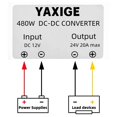 thumbnail image 2 of Convertidor Step Up to Boost YAXIGE DC 12 V a 24 V 20 A 480 W, 2 of 8