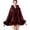 Wine, variant on Fewfanhot Sequin Faux Fur Trim Cape Shawl, Open Front Warm Poncho Wrap for Women Evening Wedding Party Dresses