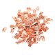 thumbnail image 4 of 100 conectores plegables para extremos de cordón de cuero grueso para la fabricación de joyas Oro rosa, 4 of 8