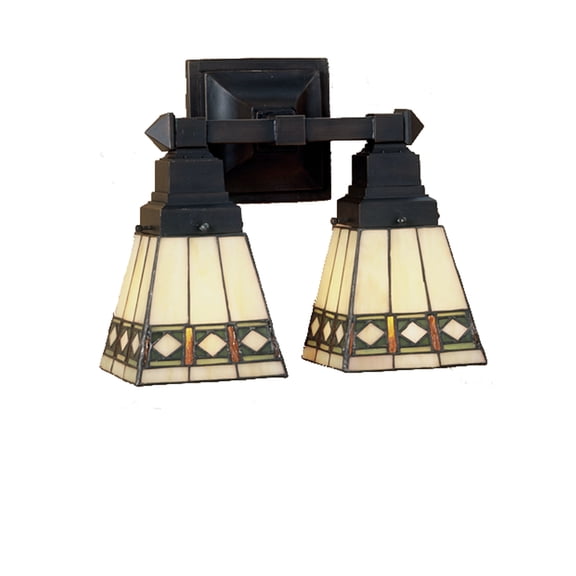 Meyda Tiffany Diamond Mission 2 Light Wall Sconce