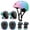 Blue Green Pink, variant on Kids Bike Helmet for Boys Girls, Adjustable Protective Gear Set with Knee Elbow Pads Wrist Guards for Bicycle Scooter