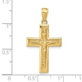 thumbnail image 3 of 14K Yellow Gold Charm Pendant Themed 35 mm 18 Polished Crucifix, 3 of 3
