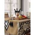 thumbnail image 6 of Brown Southwest Table Cloth, Boho Aztec Ethnic Abstract Geometric Waterproof Tablecloth for Rectangle Tables, Reusable Washable Fabric Table Cover for Restaurant Kitchen Dining Tables 52"x70", 6 of 6