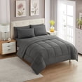 thumbnail image 1 of Set de edredón Twin XL Sweet Home Collection, gris, 5 piezas, 1 of 6
