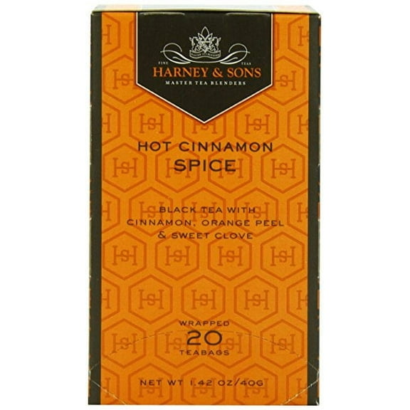 Harney & Sons Black Tea, Hot Cinnamon Spice, 20 Tea Bags
