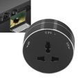 thumbnail image 1 of Enchufe De Pista De Alimentación, Adaptador De Enchufe Eléctrico Extraíble A Prueba De Polvo 250V 13A, Redondo, Moderno, Impermeable, Inalámbrico Para Oficina, 1 of 7
