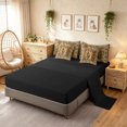 thumbnail image 4 of Manfei Vintage Tiger Queen Bedding, Retro Aztec Flower Bedding Comforter Set Queen, Brown, Black Reversible, 7 Pieces, 4 of 6