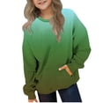thumbnail image 1 of zbxnLI Chandail en Molleton à Col Rond pour Enfants Garçons Filles Manches Longues Léger 2-12 Ans, 1 of 6
