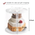 thumbnail image 2 of Contenedor de comida JCD 6 cajas redondas transparentes para tartas de 22 x 24 cm, 2 of 7