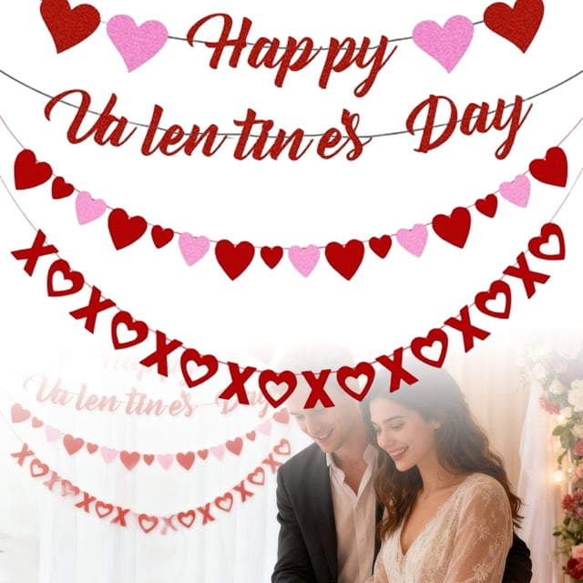 WMQPNNS Nouveau Guirlande Décorative en Forme de Cœur pour la Saint-Valentin