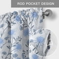 thumbnail image 5 of Valance for Windows,Blue Wildflower Country Herb Valances Curtain Rod Pocket Valance for Kitchen Bedroom Living Room Bathroom,Watercolor Floral Leaves Short Curtains Window Treatment 54x18in, 5 of 9