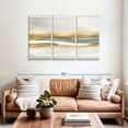 thumbnail image 2 of Elephant Stock Highlight Gold And Teal I Wall Art - Horizontal Multi Panel Canvas - Living Room Wall Decor - Abstract Multi Panel - Gray And White Decor By Jake Messina - 57" x 36", 2 of 8