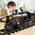 thumbnail image 1 of Rails Jouets de Train Électriques Télécommande Modèle de Train Ensemble Trains Dynamiques à Vapeur Ensemble de Trains RC Modèle de Simulation Jouet, 1 of 4