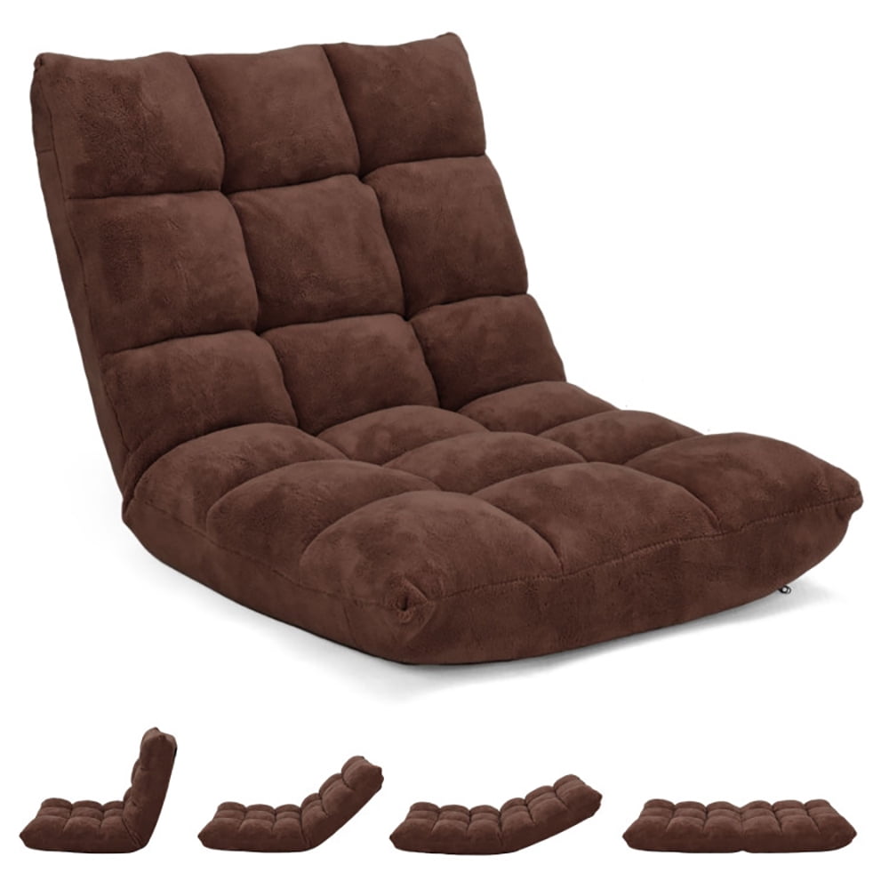 Finihen Adjustable 14-position Cushioned Floor Chair, Folding Lazy Sofa Chair for Living Room, Bedroom, for Gaming, Reading, Coffee Finihen Adjustable 14-position Cushioned Floor Chair, Folding Lazy Sofa Chair for Living Room, Bedroom, for Gaming, Reading, Coffee