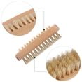 thumbnail image 3 of Cepillo de uñas, cepillo de uñas de madera hecho a mano de pelo natural de doble cara para limpieza, un paquete de 2 cepillos de uñas de doble cara, 3 of 5