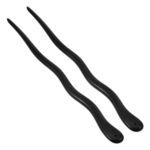 2 palillos para el cabello de ébano natural, estilo retro, accesorio para el cabello para mujer (6030)