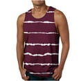 thumbnail image 2 of LSLJS Men's 3D Rayures Imprimé Tank Tops Sans Manches Col Rond T-Shirt de Plage Muscle Tank Tops, 2 of 5