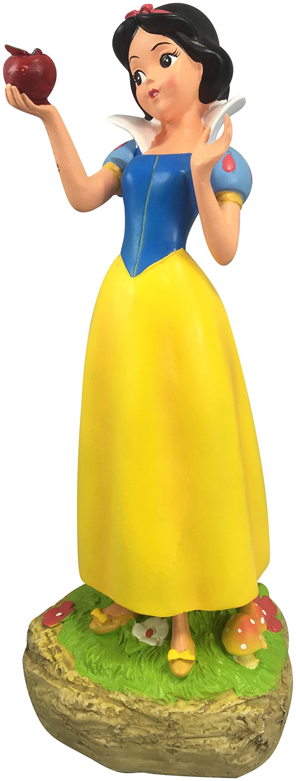 Disney Snow White Garden Statue Figurine Princess 8" Tall Resin With Apple for sale online 