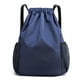 thumbnail image 1 of Mochila con cordón, bolsa de cuerdas, bolsa de gimnasio ligera, mochila deportiva, azul oscuro, 1 of 6