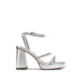 thumbnail image 2 of Sandalias de Tacón Plataforma Plateadas para Mujer DREAM PAIRS Talla 7.5, 2 of 5